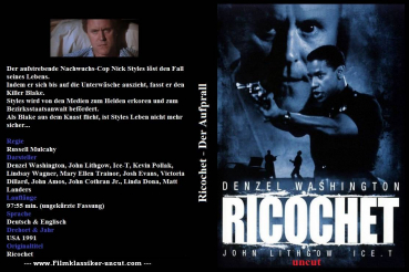 Ricochet / Der Aufprall - uncut  (DVD-/+R)