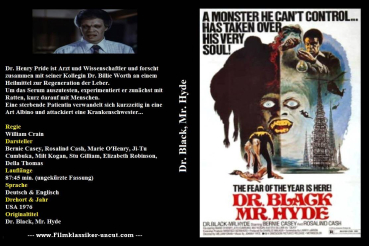 Dr. Black, Mr. Hyde - uncut  (DVD-/+R)